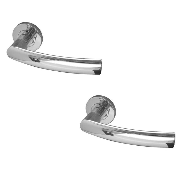 PACK Premium Polished Stainless Steel Door Handle Rose Grade Interior Handle (1)