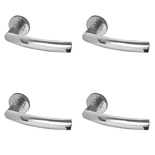 PACK Premium Polished Stainless Steel Door Handle Rose Grade Interior Handle