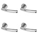 PACK Premium Polished Stainless Steel Door Handle Rose Grade Interior Handle