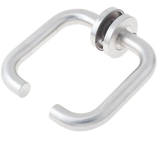 Durable 19mm Polished Stainless Steel Door Handle Rose Interior Handle