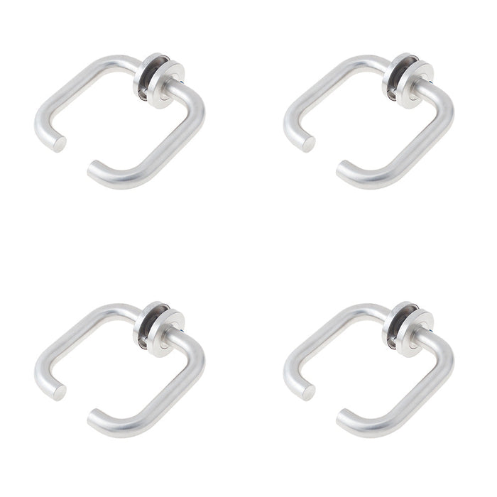 PACK Durable 19mm Polished Stainless Steel Door Handle Rose Interior Handle