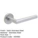 Durable Satin Stainless Steel Door Handle Rose Residential Commercial Interior Handle-1
