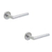 PACK Durable Satin Stainless Steel Door Handle Rose Residential Commercial Interior Handle (2)