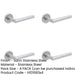 PACK Durable Satin Stainless Steel Door Handle Rose Residential Commercial Interior Handle-1