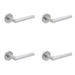 PACK Durable Satin Stainless Steel Door Handle Rose Residential Commercial Interior Handle