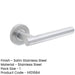 Durable Satin Stainless Steel Door Handle Rose Residential Commercial Interior Handle (1)-1