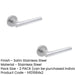 PACK Durable Satin Stainless Steel Door Handle Rose Residential Commercial Interior Handle (3)-1