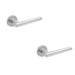 PACK Durable Satin Stainless Steel Door Handle Rose Residential Commercial Interior Handle (3)