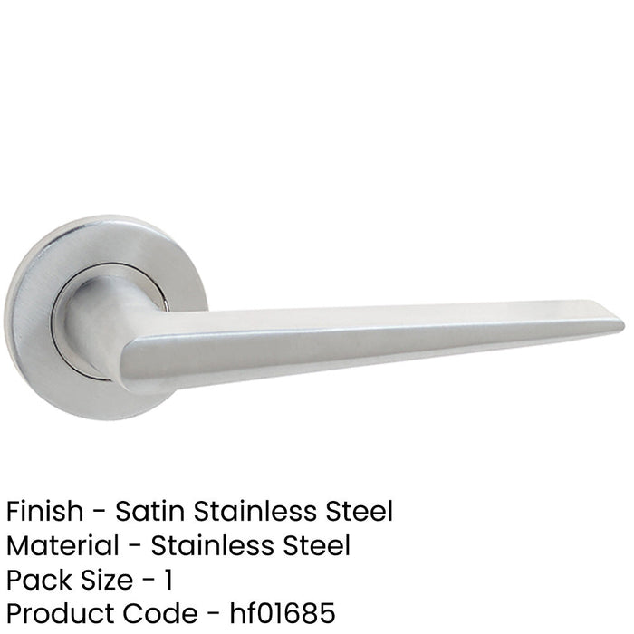 Premium Grade Satin Stainless Steel Door Handle Rose Interior Handle-1