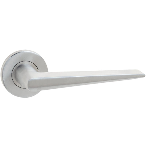 Premium Grade Satin Stainless Steel Door Handle Rose Interior Handle