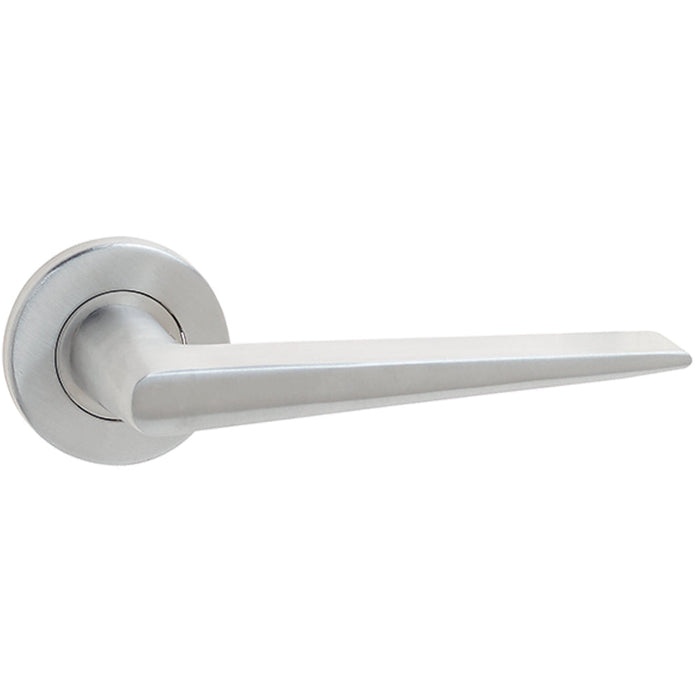 Premium Grade Satin Stainless Steel Door Handle Rose Interior Handle