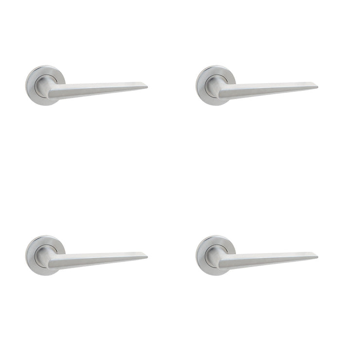 PACK Premium Grade Satin Stainless Steel Door Handle Rose Interior Handle