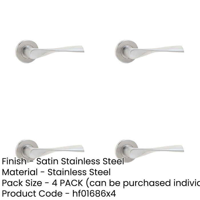 PACK Premium Satin Stainless Steel Door Handle Rose Grade Interior Handle (1)-1