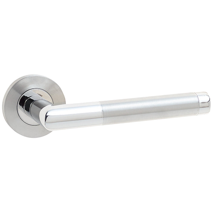 Premium Grade Satin Polished Stainless Steel Door Handle Rose Interior Handle