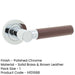 Elegant Brown Leather Door Handle with Polished Chrome Rose Interior Handle-1