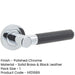 Elegant Black Leather Door Handle with Polished Chrome Finish Interior Handle-1