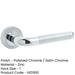 Stylish Twin Door Handle Rose Polished Satin Chrome Finish Interior Handle-1