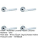 PACK Mitred Door Handle Rose Polished Satin Chrome Finish Interior Handle-1