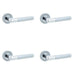 PACK Mitred Door Handle Rose Polished Satin Chrome Finish Interior Handle