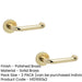 PACK Polished Brass Door Handle Rose Homes Businesses Interior Handle (1)-1