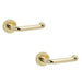 PACK Polished Brass Door Handle Rose Homes Businesses Interior Handle (1)