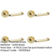 PACK Polished Brass Door Handle Rose Homes Businesses Interior Handle-1