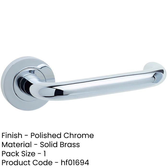 Elegant Polished Chrome Door Handle Rose Residential Commercial Interior Handle-1