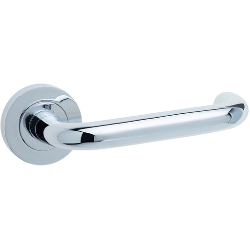 Elegant Polished Chrome Door Handle Rose Residential Commercial Interior Handle