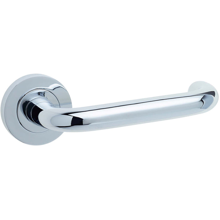 Elegant Polished Chrome Door Handle Rose Residential Commercial Interior Handle