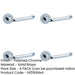 PACK Elegant Polished Chrome Door Handle Rose Residential Commercial Interior Handle-1