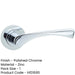 Stylish Twirl Door Handle Rose Polished Chrome Finish Interior Handle-1