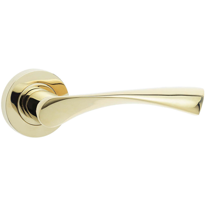 Elegant Twirl Door Handle Rose Brass Stylish Interiors Interior Handle