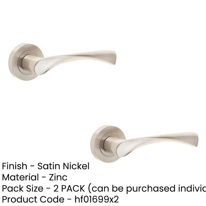 PACK Satin Nickel Twirl Door Handle Rose Stylish Interiors Interior Handle (1)-1