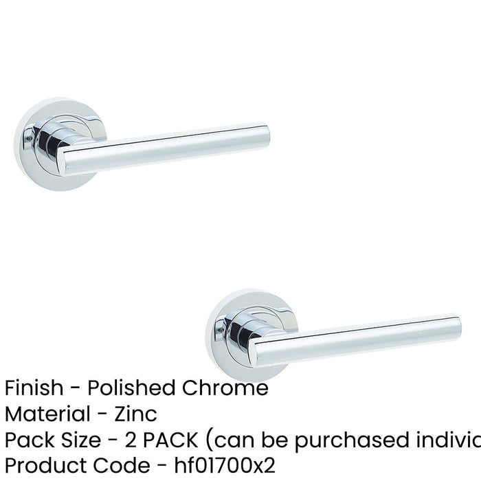 PACK Stylish Polished Chrome Door Handle Modern Interiors Interior Handle (2)-1