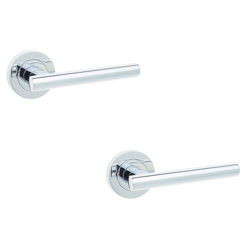 PACK Stylish Polished Chrome Door Handle Modern Interiors Interior Handle (2)