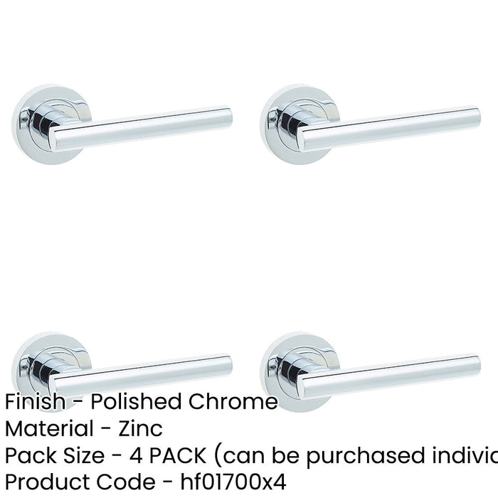 PACK Stylish Polished Chrome Door Handle Modern Interiors Interior Handle-1