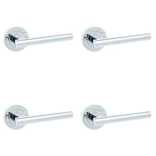 PACK Stylish Polished Chrome Door Handle Modern Interiors Interior Handle