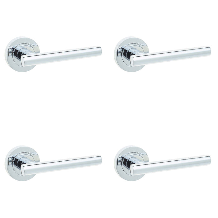 PACK Stylish Polished Chrome Door Handle Modern Interiors Interior Handle