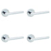 PACK Stylish Polished Chrome Door Handle Modern Interiors Interior Handle