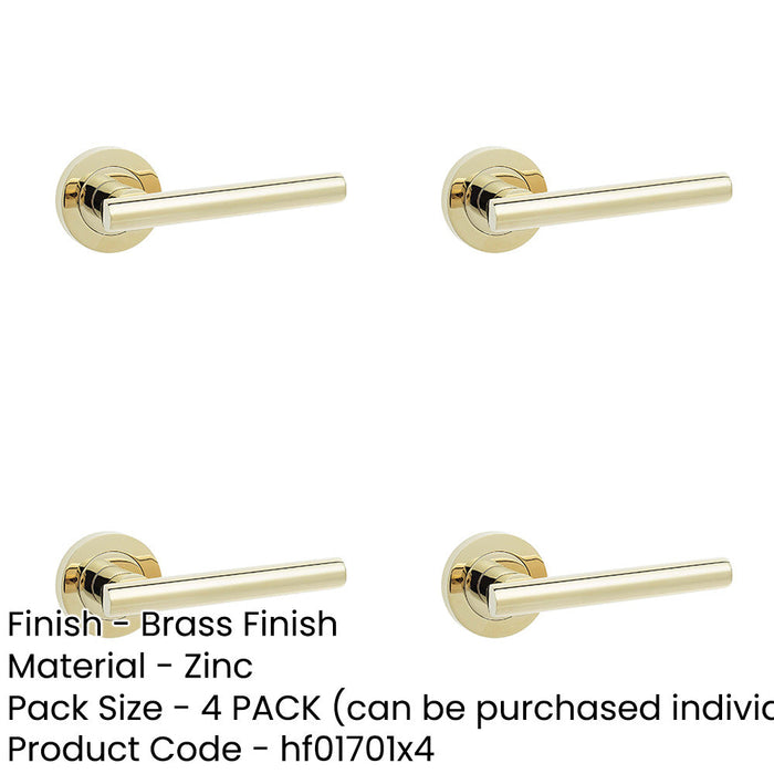 PACK Stylish Brass Finish Door Handle Modern Interiors Interior Handle-1