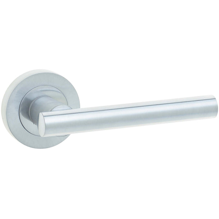 Satin Chrome Door Handle Modern Interiors Interior Handle