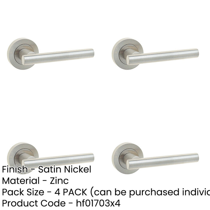 PACK Satin Nickel Door Handle Modern Interiors Interior Handle-1