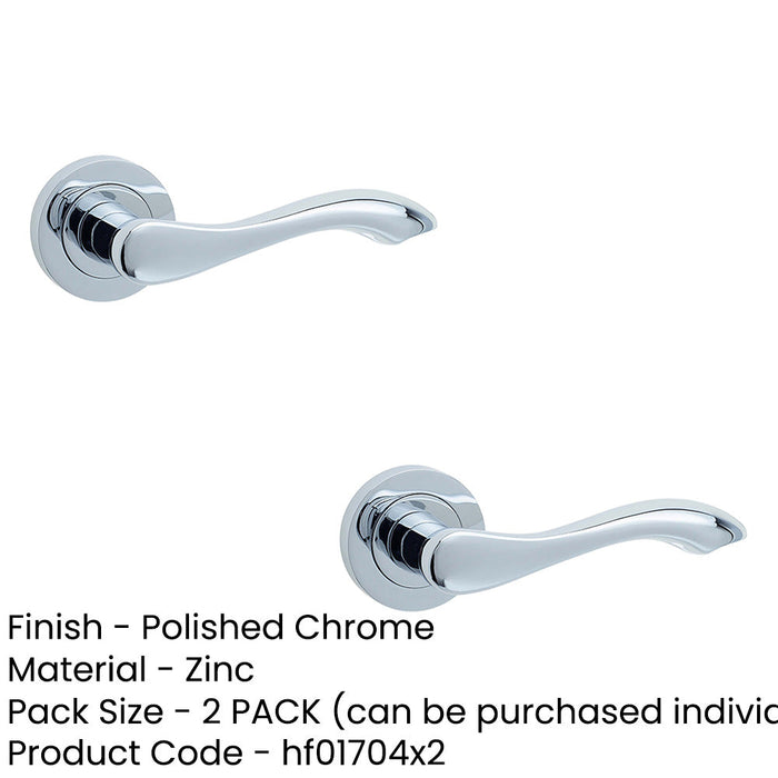 PACK Elegant Polished Chrome Door Handle Traditional Interiors Interior Handle (1)-1