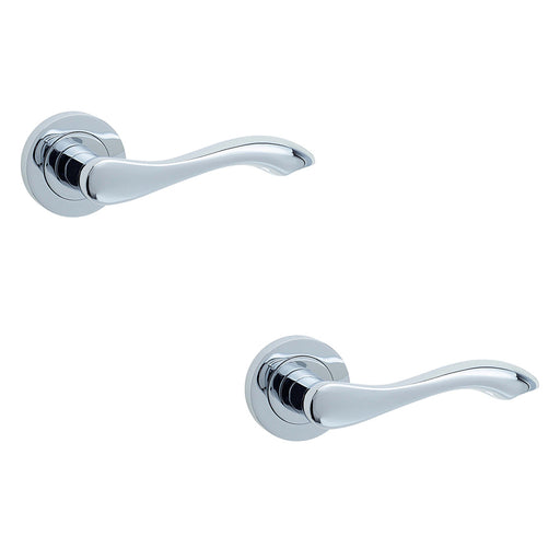 PACK Elegant Polished Chrome Door Handle Traditional Interiors Interior Handle (1)