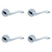 PACK Elegant Polished Chrome Door Handle Traditional Interiors Interior Handle