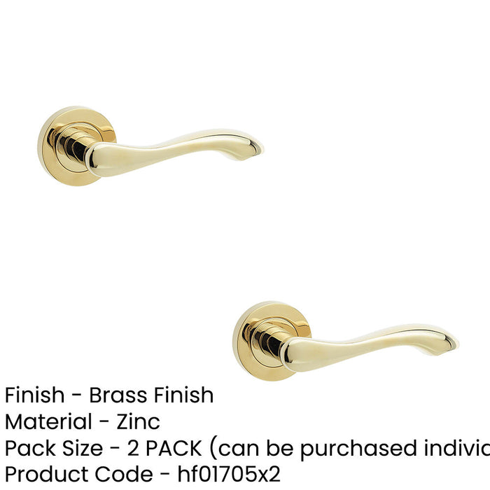 PACK Elegant Brass Finish Door Handle Traditional Interiors Interior Handle (1)-1