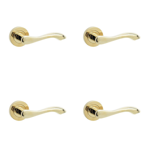 PACK Elegant Brass Finish Door Handle Traditional Interiors Interior Handle