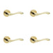 PACK Elegant Brass Finish Door Handle Traditional Interiors Interior Handle