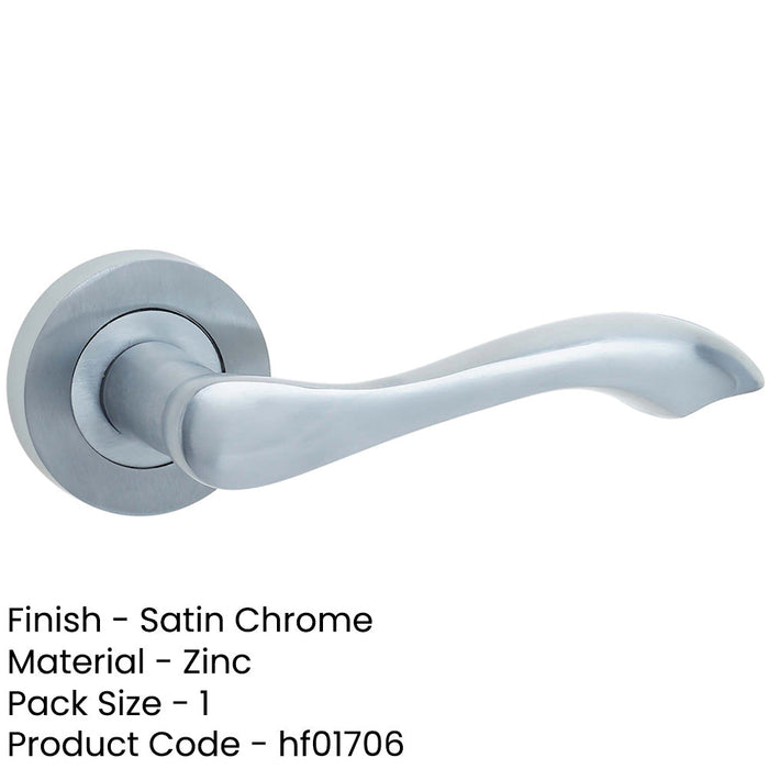 Elegant Satin Chrome Door Handle Traditional Interiors Interior Handle-1