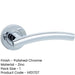 Stylish Curve Door Handle Rose Polished Chrome Finish Interior Handle-1